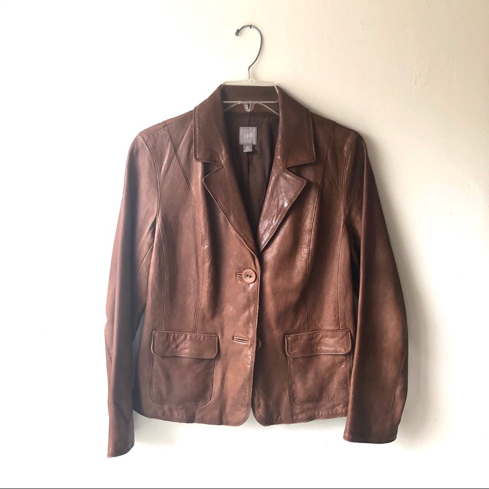 J Jill Leather Jacket - small petite